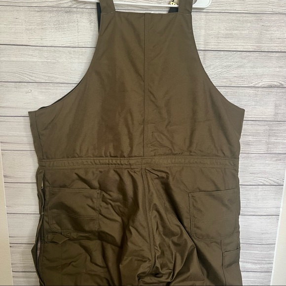 Carhartt Arctic Zip Front Bib-Overall Quilt Lined Size 50x30 Brown Model R33 - Picture 7 of 14
